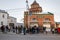 A tourists are waiting for fresh baked foods at popular bakery in Kolomna