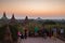 Tourists waiting for the sunrise in Bagan