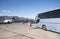 Tourists waiting to board a tourbus in Crete