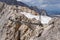 Tourists walk on the Austrias highest suspension bridge in Dachstein