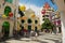 Tourists walk in front of the St. Dominic`s Church in Macau, China.