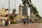 Tourists walk in front of of the Sultan Abdul Samad building at the Independence square in Kuala Lumpur, Malaysia.