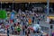 Tourists walk pass Melbourne Visitor Centre at Federation Square.