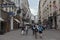 Tourists walk in the pedestrian zone Kohlmarkt in Vienna