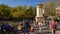 Tourists Walk The Plaka Neighborhood in Athens, Greece