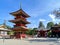 Tourists walking around the most famous Pagoda of Narita San temple