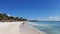 Tourists walking on the beach in Mexico, Riviera Maya