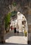 Tourists walking in the medieval centre of Rocamadour. France