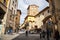 Tourists walking by The Ponte Vecchio in Florence