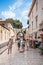 Tourists walking on the streets of Zadar, Croatia