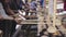 Tourists washing hand with holy fountain spring water