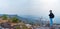 Tourists watch the atmosphere, sky and clouds above the Mekong mountain at Pha Chanadai, Thailand