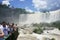 Tourists watching Iguassu falls