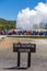 Tourists watching the Old Faithful erupting in Yellowstone National Park