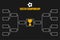 Tournament Bracket. Soccer championship scheme with trophy cup. Football sport vector.