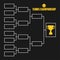 Tournament Bracket. Tennis championship scheme with trophy cup. Sport illustration. Vector.