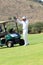 Tournament presenter and grand master Gary Player after the perfect drop shop at the 18th on November 2015 in South Africa