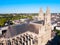 Tours Cathedral aerial view, France