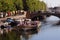 Tourtists boat crusing in christianshavn canal