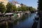 Tourtists boat crusing in christianshavn canal