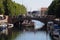 Tourtists boat crusing in christianshavn canal