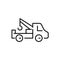 Tow away truck. Rental car roadside assistance service. Pixel perfect icon