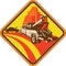 Tow truck and car repair icon