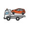 Tow truck color icon