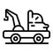 Tow truck help icon, outline style