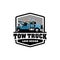 tow truck - towing truck - service truck logo isolated vector