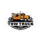 tow truck - towing truck - service truck logo isolated vector