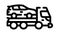 tow truck transportation electric car black icon animation