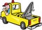 Tow Wrecker Truck Driver Thumbs Up