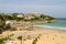 Towan beach and Newquay Harbour