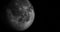Towards mare nubium in the moon. 3d rendering