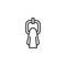 Towel holder line icon