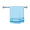 Towel Rails Radiator or Heated Towel Rail with Hanging Towels Vector Illustration