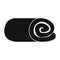 Towel rolled up black simple icon