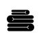 Towel stack black glyph icon
