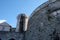 Tower in the ancient city wall of the historic city Korcula in Croatia