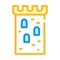 Tower of antique castle color icon vector illustration