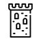Tower of antique castle line icon vector illustration