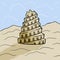 Tower of Babel. Ancient city Babylon of Mesopotamia and Iraq.