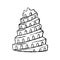 Tower of Babel. Ancient city Babylon of Mesopotamia and Iraq. Biblical story. Sumerian civilization. History and