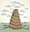 Tower of Babel. Vector drawing