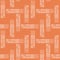 Tower blocks of hand drawn doodle squares in spacious abstract design. Seamless vector pattern on orange background