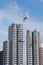 Tower blocks nearing completion in London