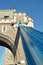 Tower Bridge detail: iron bearing and bas-reliefs