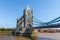 Tower Bridge in London, UK. The bridge is one of the most famous landmarks in Great Britain, England