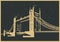 Tower Bridge Retro Style Illustration
